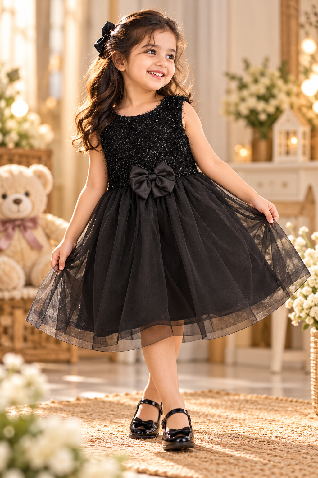 Black Party Wear Girls Frock (photo 2)