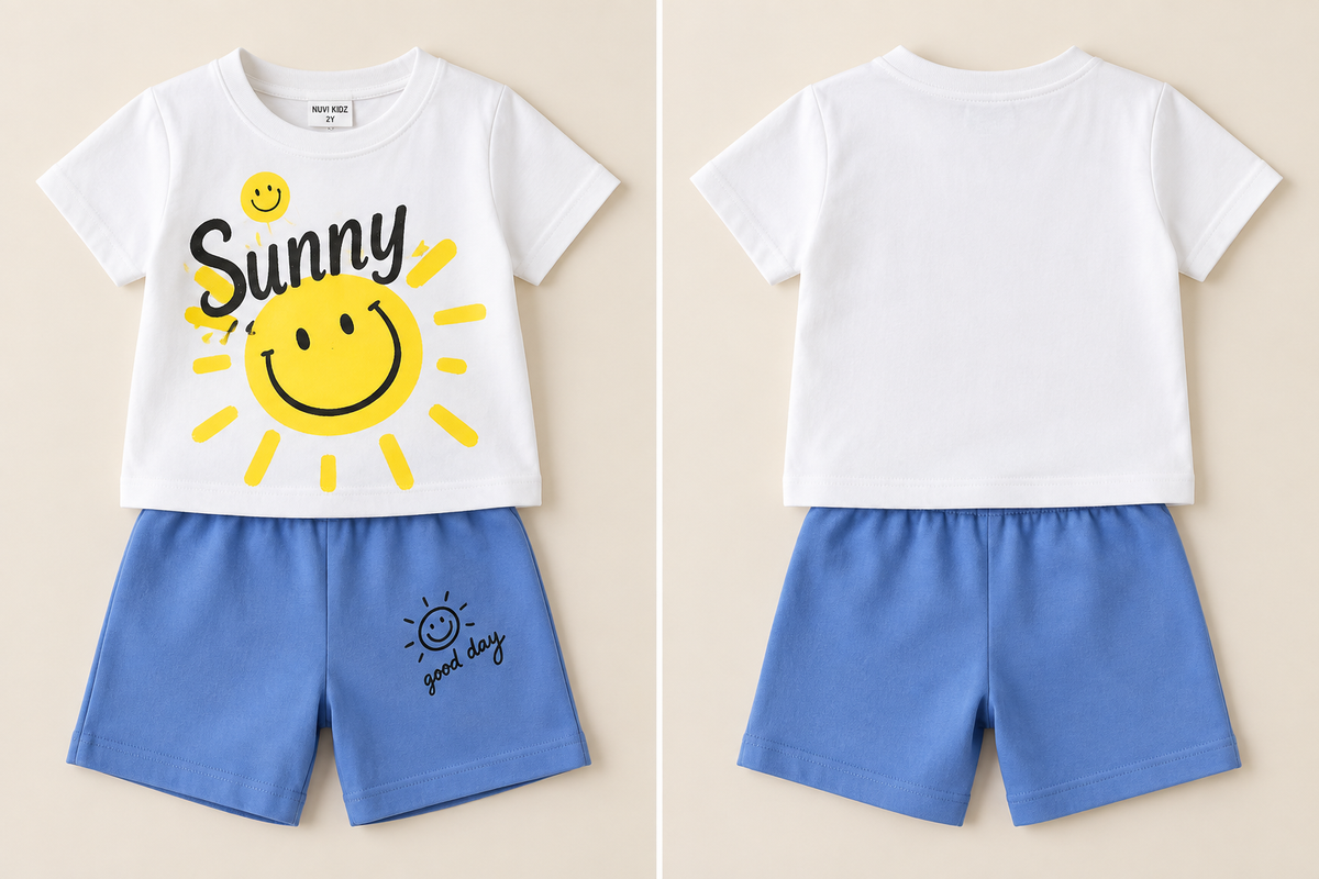 Sunny Smile T-Shirt and Shorts Set (photo 1)